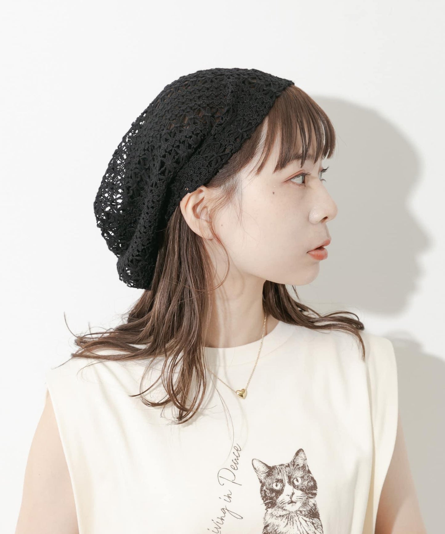 鉤針蕾絲針織帽