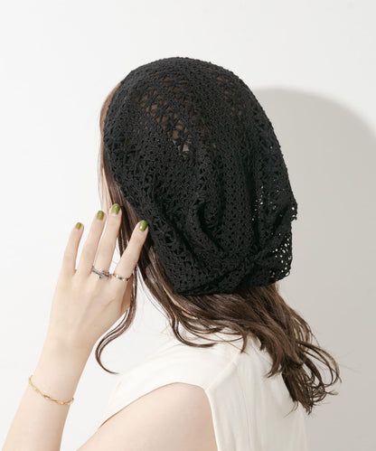 鉤針蕾絲針織帽