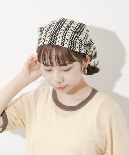 鉤針蕾絲針織帽