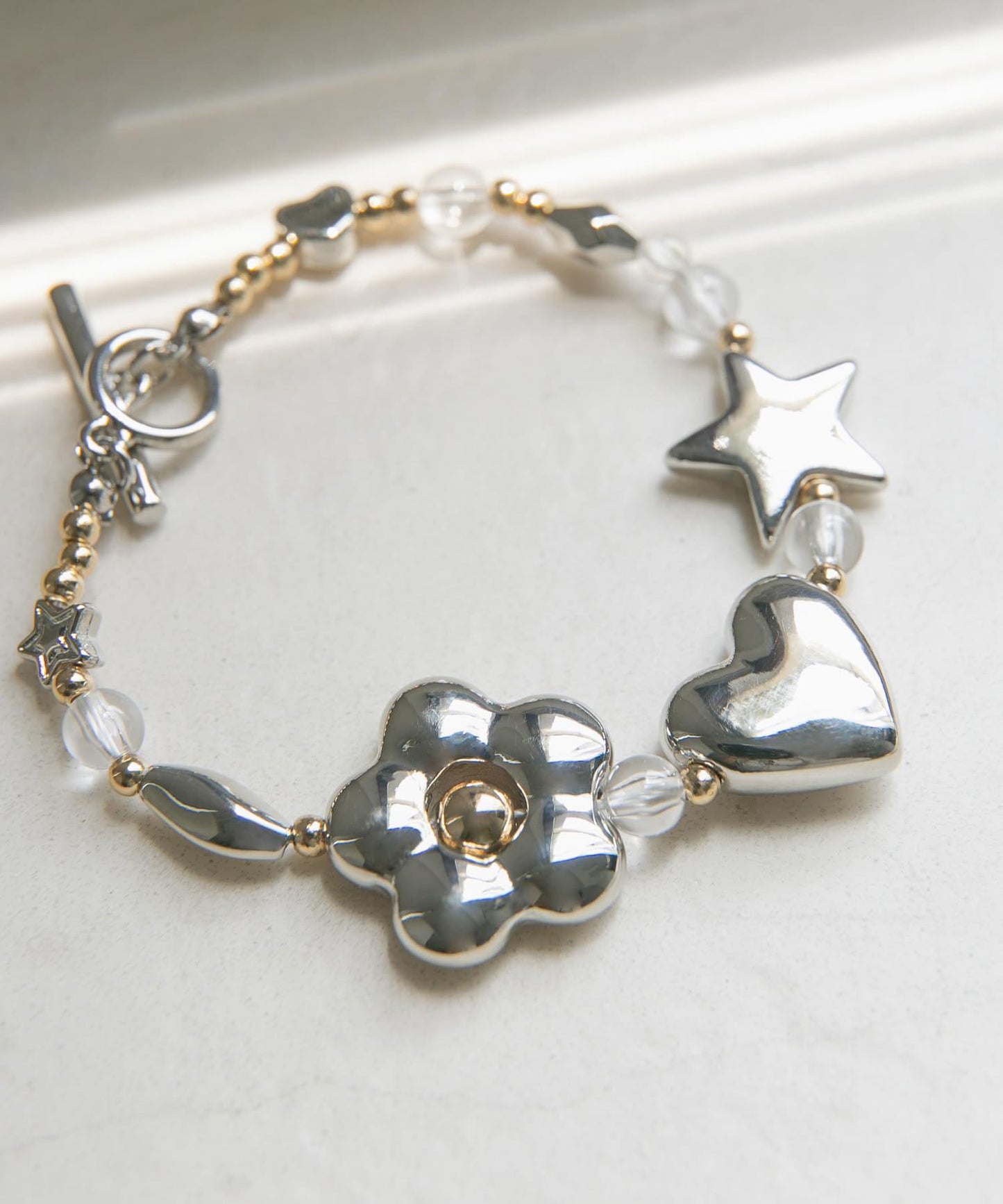 圖案吊墜T形扣手鍊