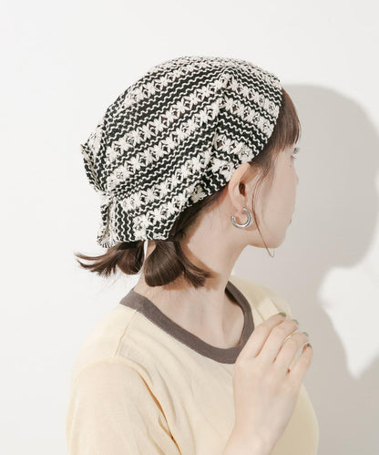 鉤針蕾絲針織帽