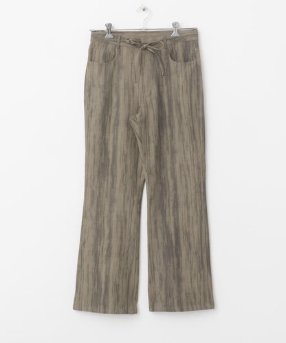 暗紋斜紋喇叭褲