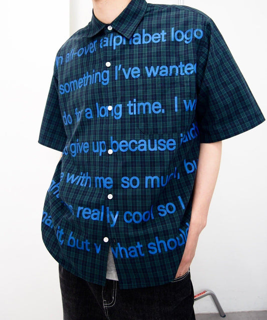 WHO'S WHO gallery 文字印花短袖襯衫