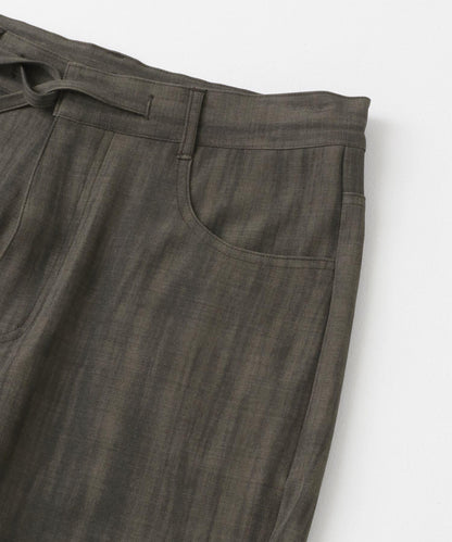 暗紋斜紋喇叭褲