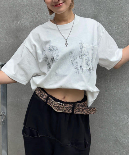 模版印花 口袋 PWステンシルプリント TEE T恤