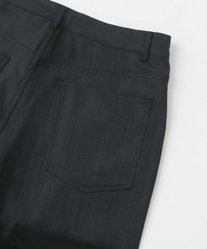 暗紋斜紋喇叭褲