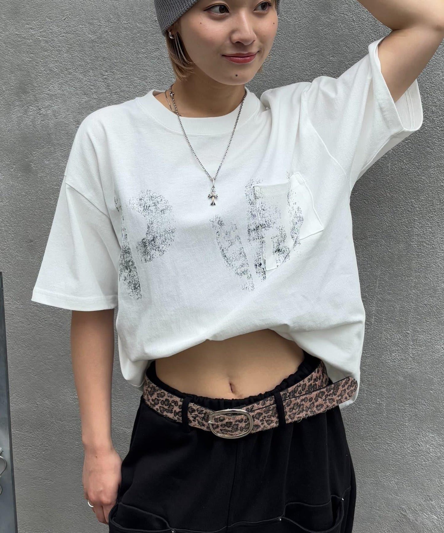 模版印花 口袋 PWステンシルプリント TEE T恤