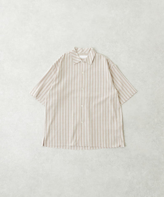 開領條紋襯衫