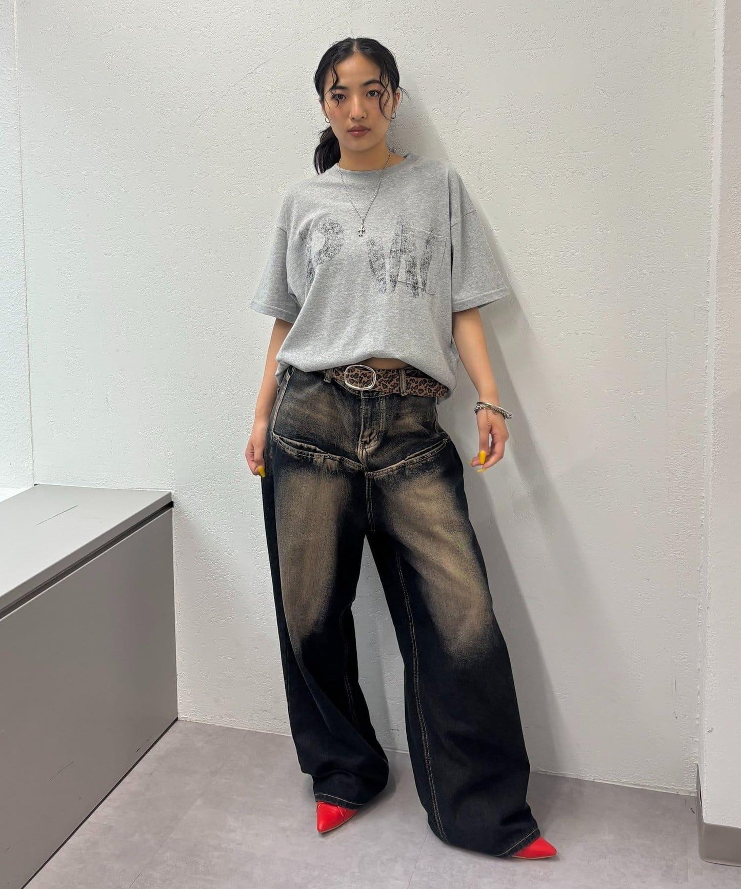 模版印花 口袋 PWステンシルプリント TEE T恤