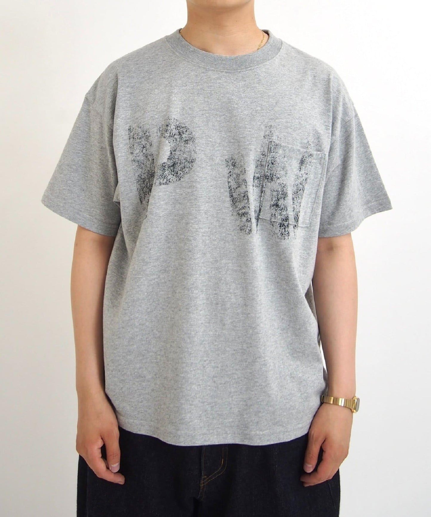 模版印花 口袋 PWステンシルプリント TEE T恤