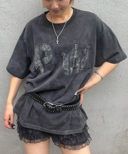 模版印花 口袋 PWステンシルプリント TEE T恤