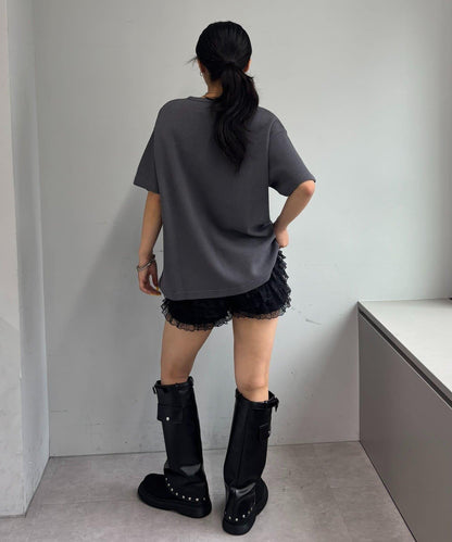 【酸奶油/酸奶油】華夫餅亨利圓領T恤 / 2尺碼