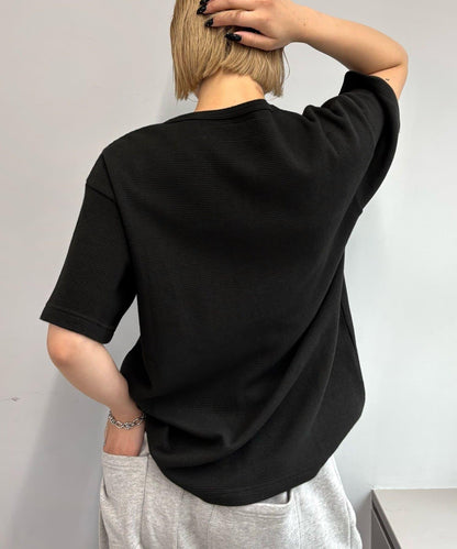 【酸奶油/酸奶油】華夫餅亨利圓領T恤 / 2尺碼