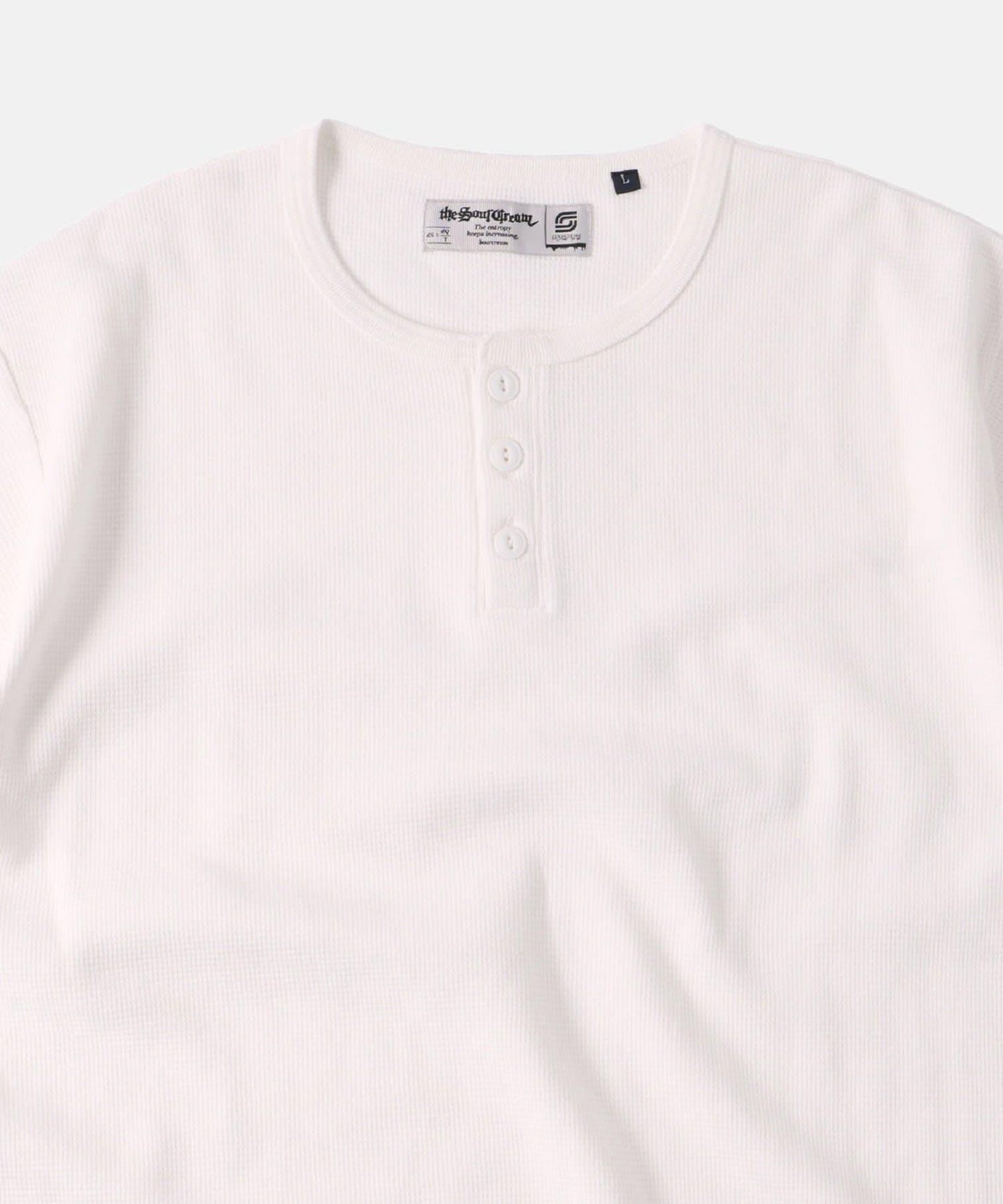 【酸奶油/酸奶油】華夫餅亨利圓領T恤 / 2尺碼