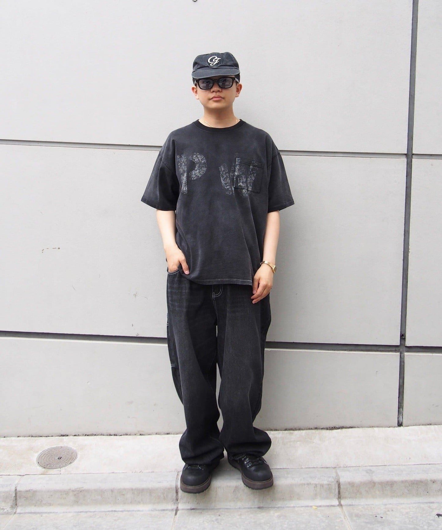 模版印花 口袋 PWステンシルプリント TEE T恤