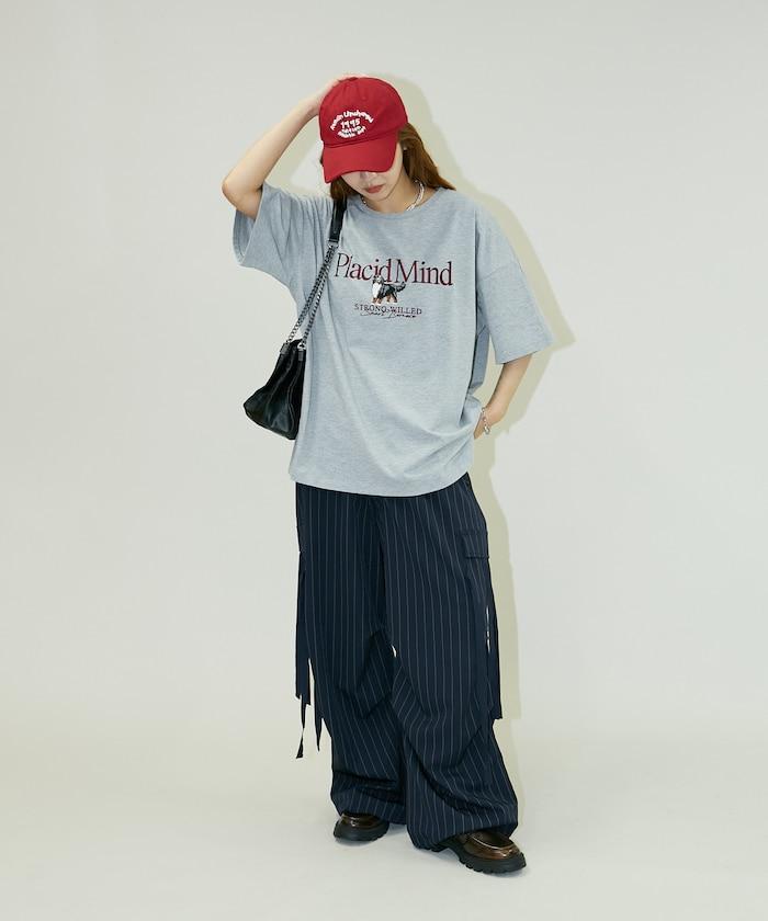 狗 刺繡 標誌 T恤