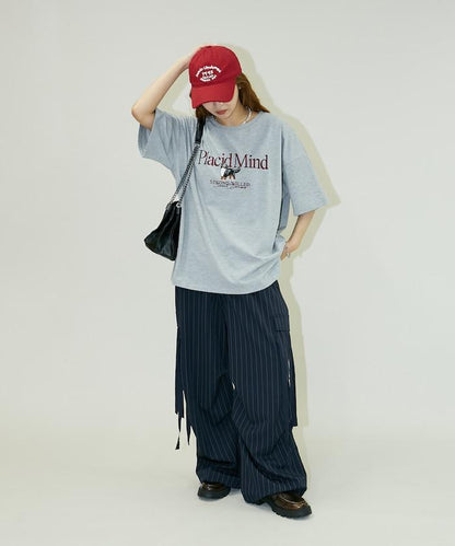 狗 刺繡 標誌 T恤