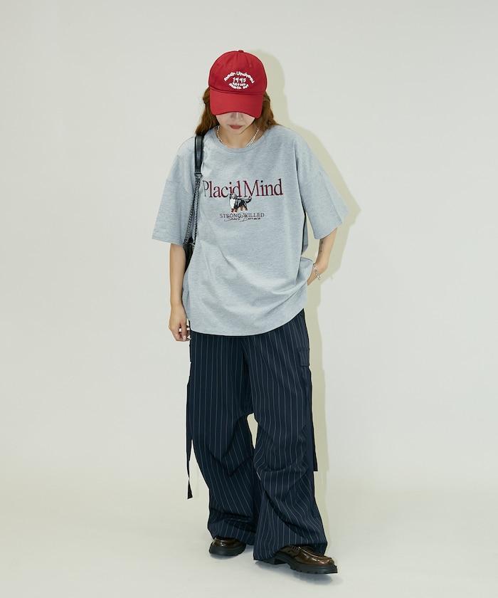 狗 刺繡 標誌 T恤