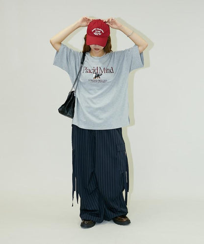 狗 刺繡 標誌 T恤