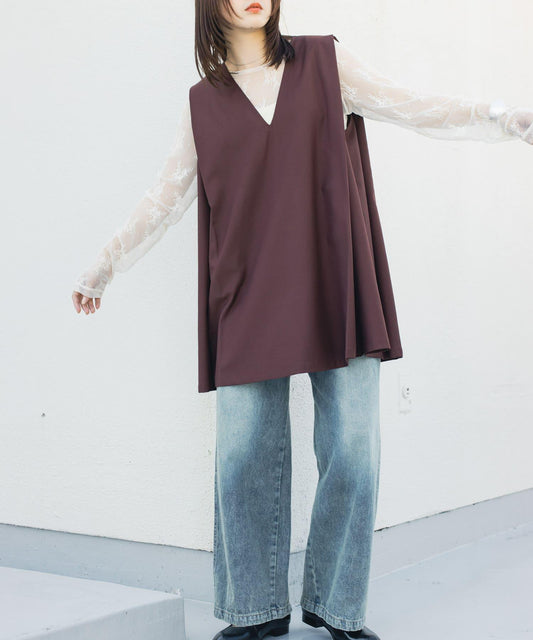 肩部褶皺設計迷你連衣裙