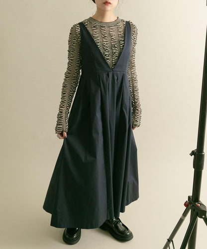 2尺碼可選深V領連衣裙