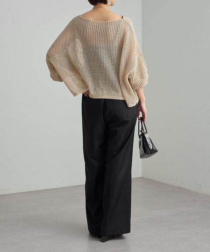 Omekashi 網眼寬鬆針織套頭衫