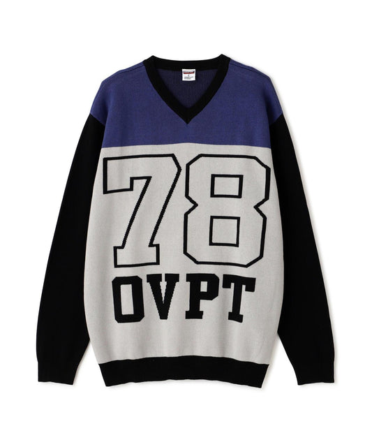 overprint/印花/78 V領棉針織衫