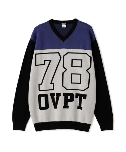 overprint/印花/78 V領棉針織衫