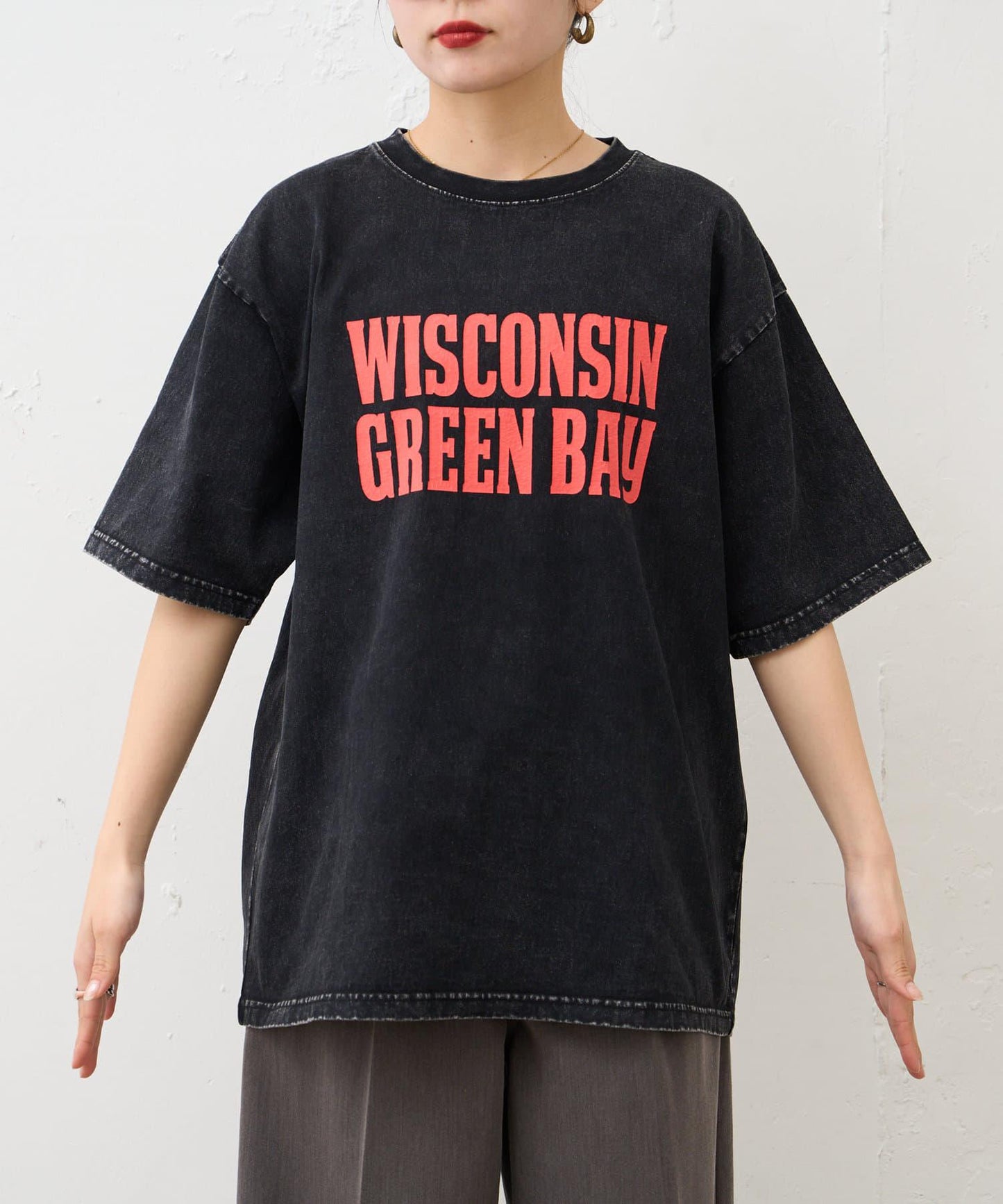 【男女通用】酸洗標誌T恤