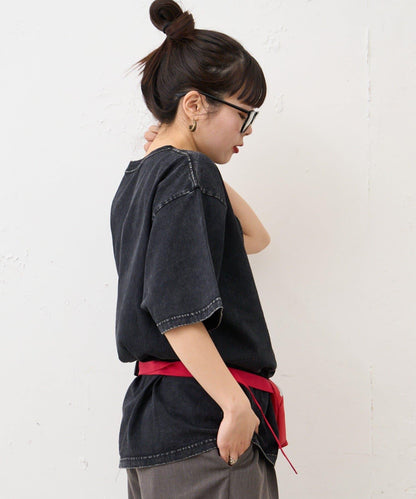 【男女通用】酸洗標誌T恤