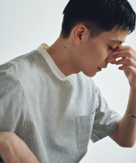 接觸冷感/易護理亞麻混紡短袖T恤