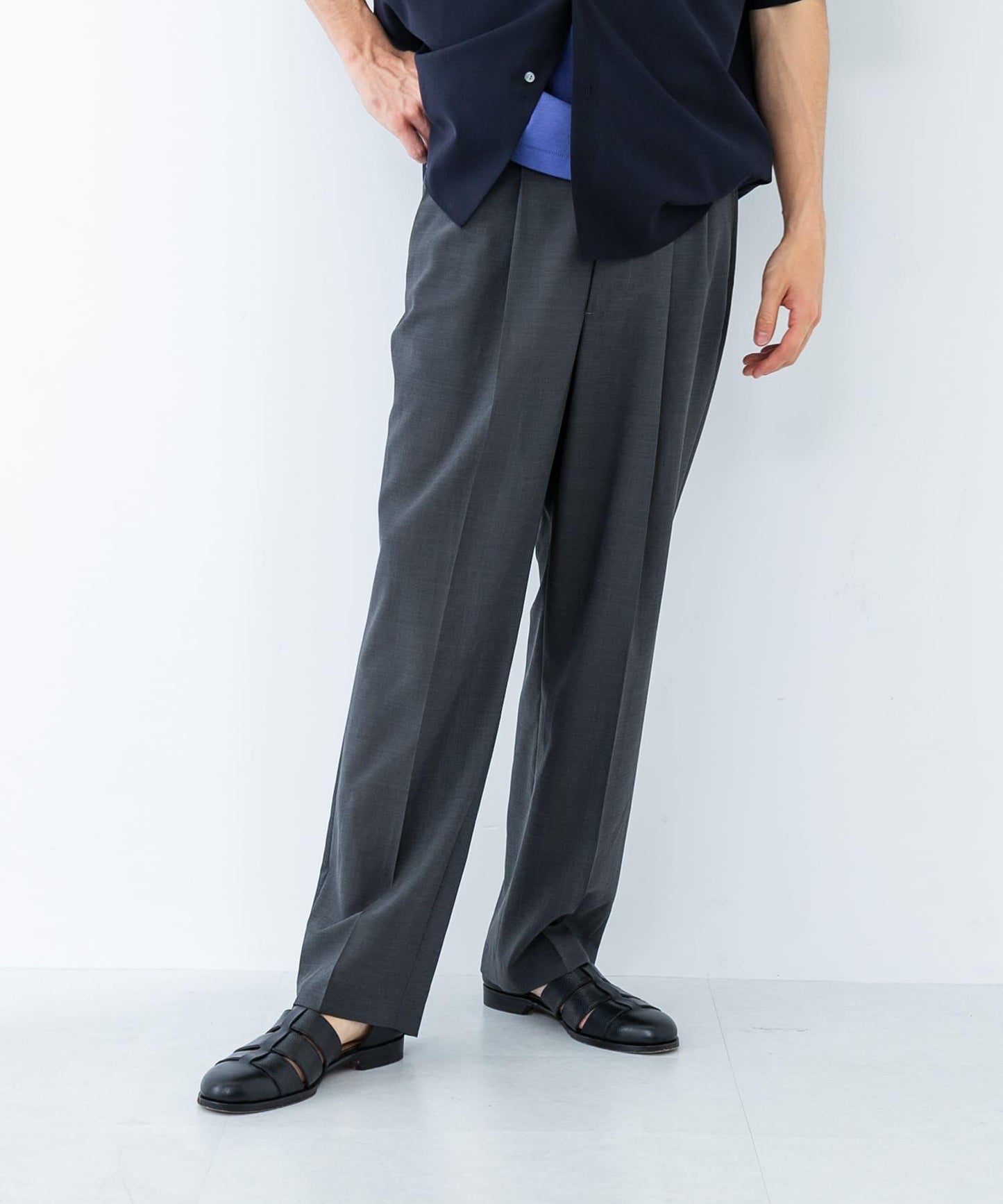 可水洗羊毛精紡西裝褲