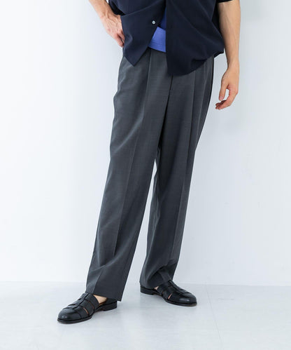 可水洗羊毛精紡西裝褲