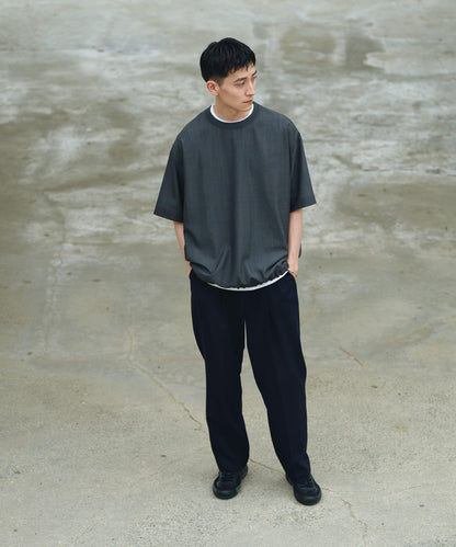 可水洗羊毛精紡西裝褲