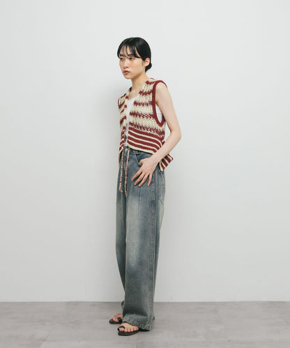 2WAY條紋針織背心