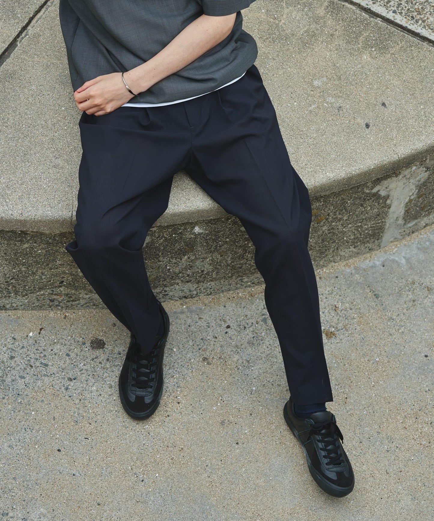 可水洗羊毛精紡西裝褲