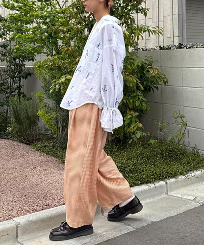 【HELLO.SANFRANCISCO】格子印花休閒褲