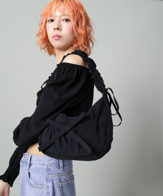 SIS/絲艾絲/蝴蝶結褶皺迷你包