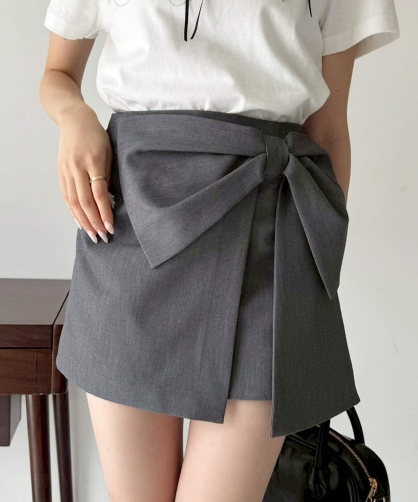 大蝴蝶結迷你裙