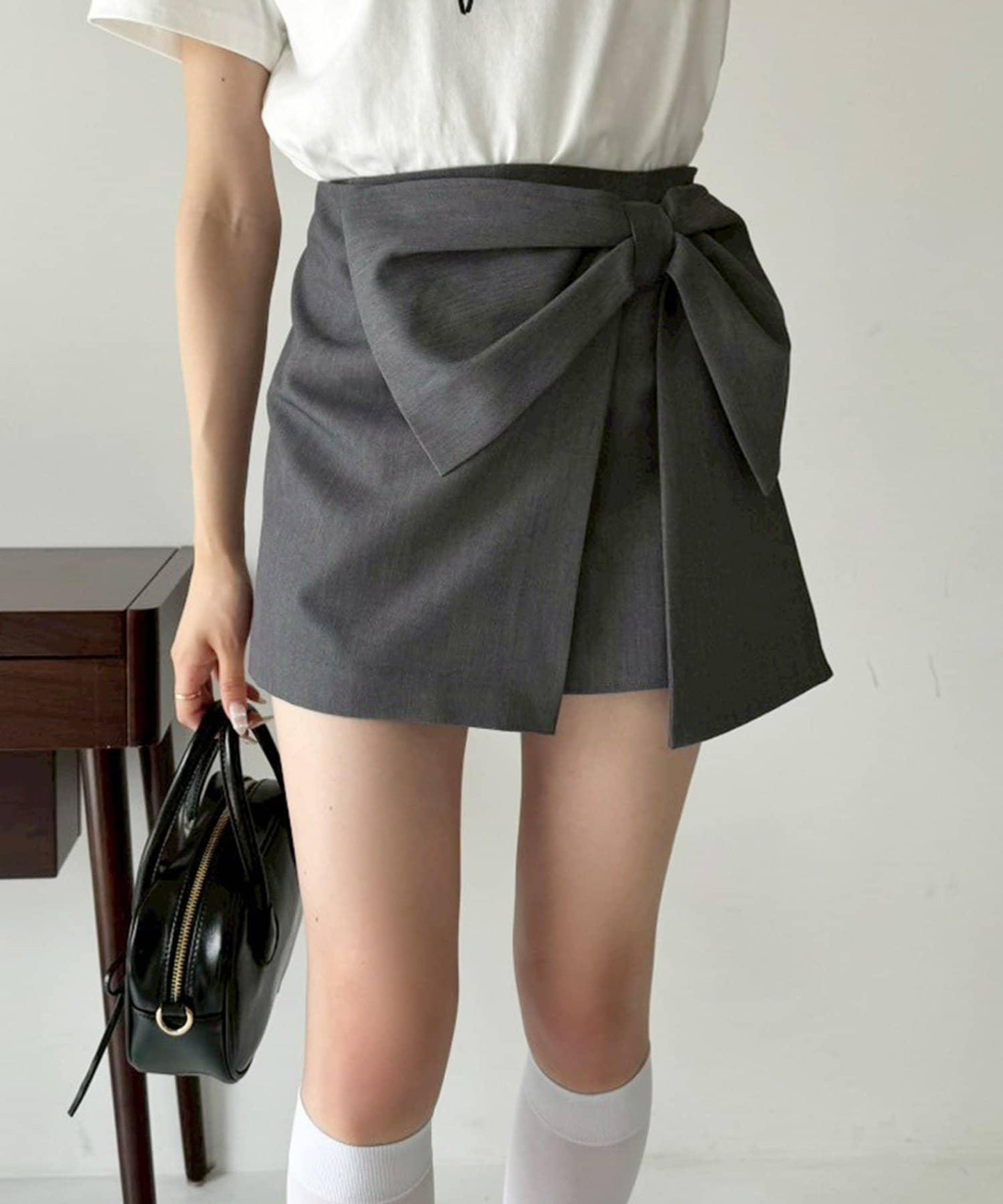 大蝴蝶結迷你裙