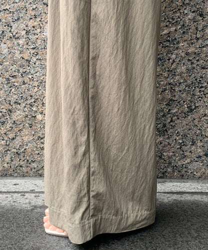 水洗牛津寬鬆長褲