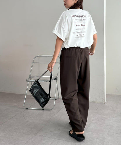 混合字體背部印花 T恤