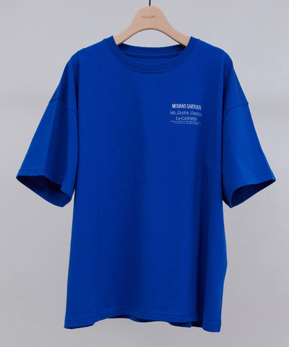 混合字體背部印花 T恤