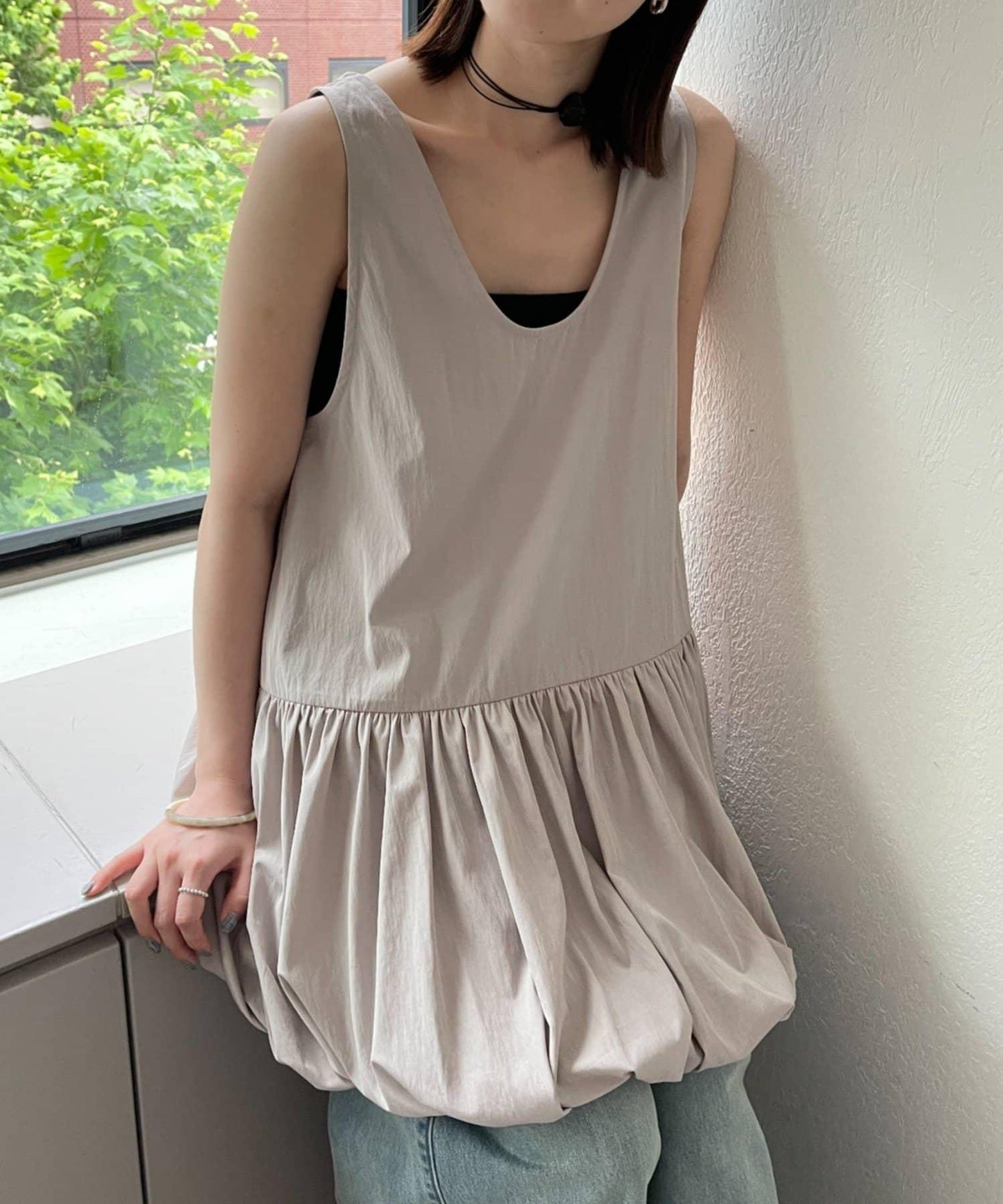 氣球迷你連衣裙吊帶裙