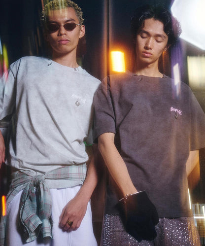SUPPLIER/供應商/【LHP】破損十字架圖案T恤
