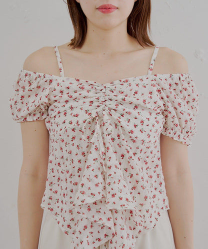 2way泡泡袖下垂荷葉邊上衣