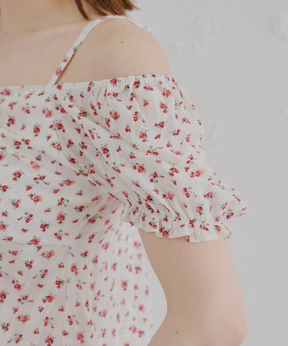 2way泡泡袖下垂荷葉邊上衣