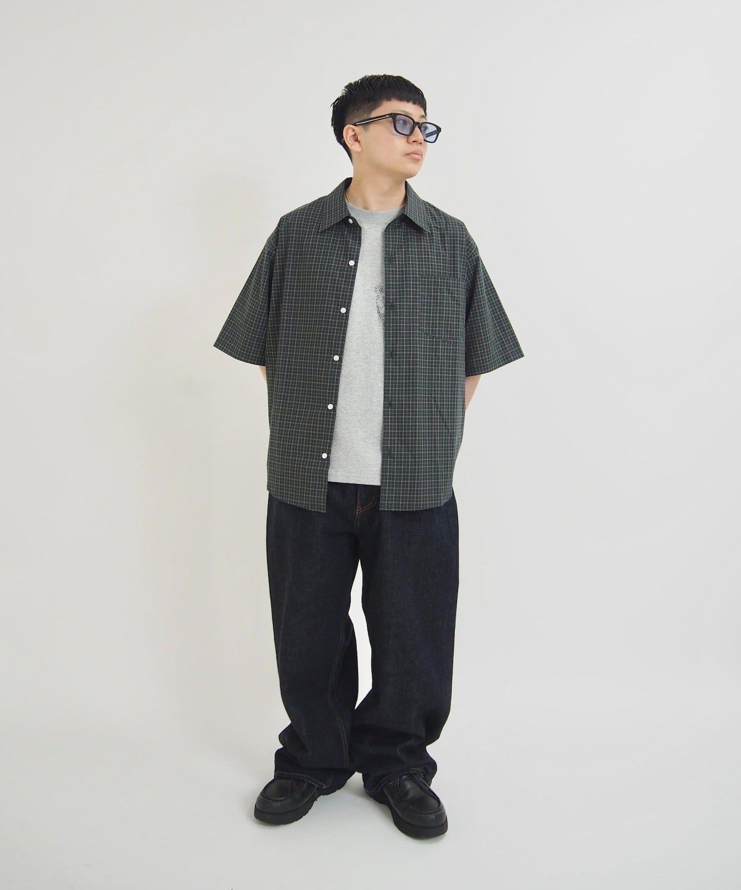 WHO'S WHO gallery 格紋短袖襯衫