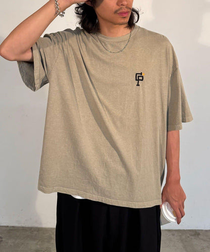 條紋修身超染T恤