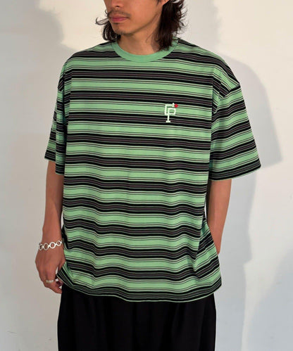條紋修身超染T恤